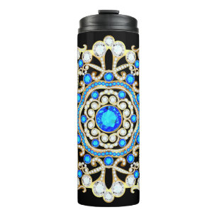 Mandala brooch jewellery, design element. Tribal e Thermal Tumbler
