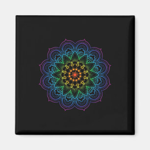 Mandala Buddhism Mindfulness Meditation Yoga Boho Magnet