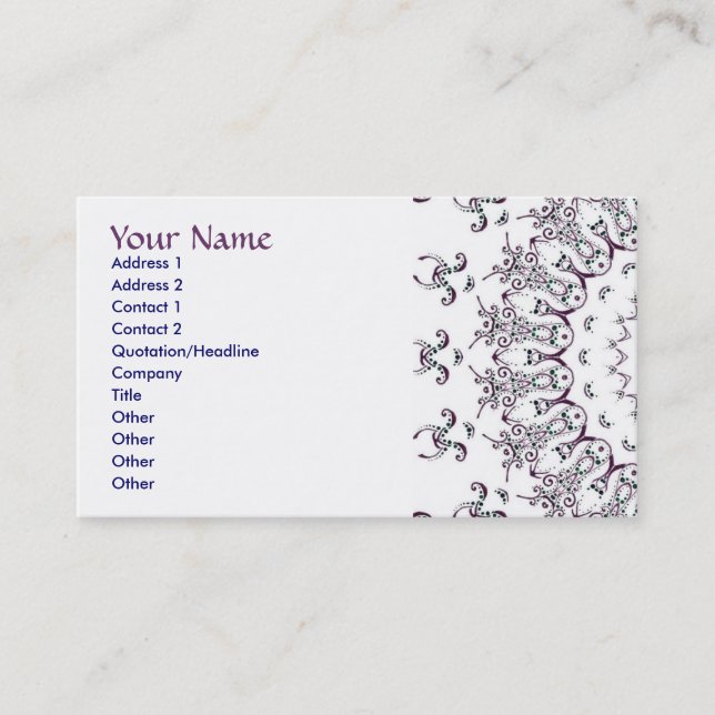 Mandala Business Card - Bilingual Version (Front)