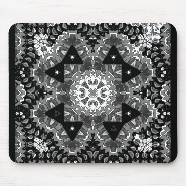 mandala calmin colouring page mouse mat (Front)