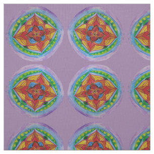 Mandala Centre Zen Hand Painted Fabric