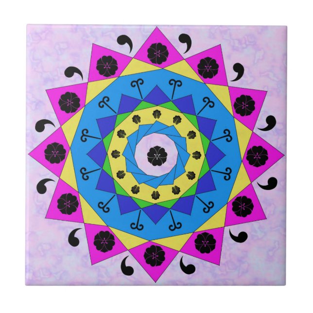 Mandala Ceramic Tile (Front)