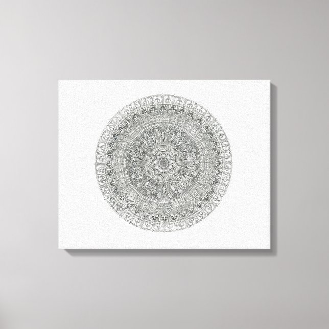 Mandala Chakra Canvas Print (Front)
