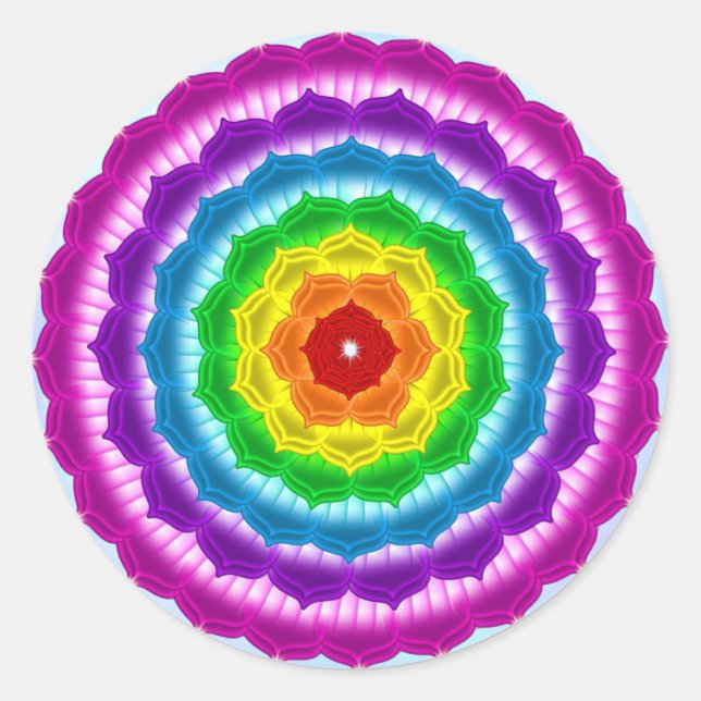Mandala Chakra Classic Round Sticker (Front)