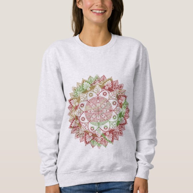 Mandala Christmas shimmer Sweatshirt (Front)