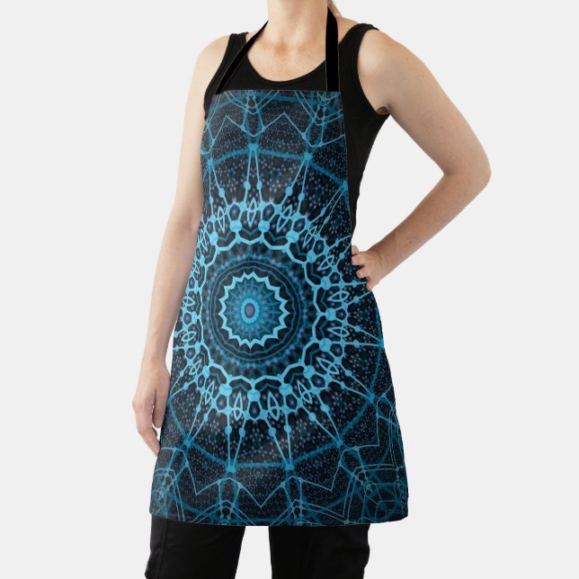 Mandala Circle Psychedelic Trippy Hippie Boho Apron (Insitu)