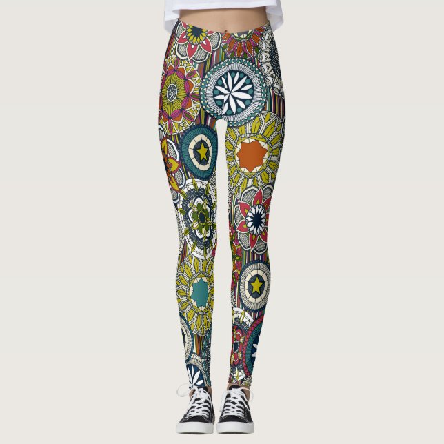 mandala cirque festival stripe leggings (Front)