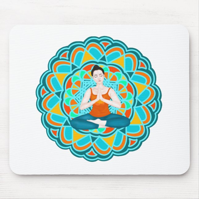 mandala citrus mouse mat (Front)