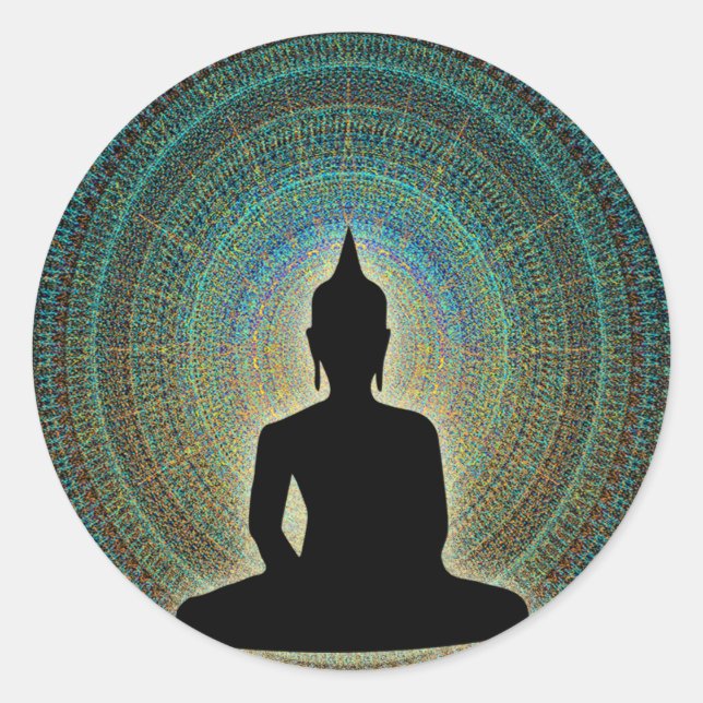 mandala classic round sticker (Front)
