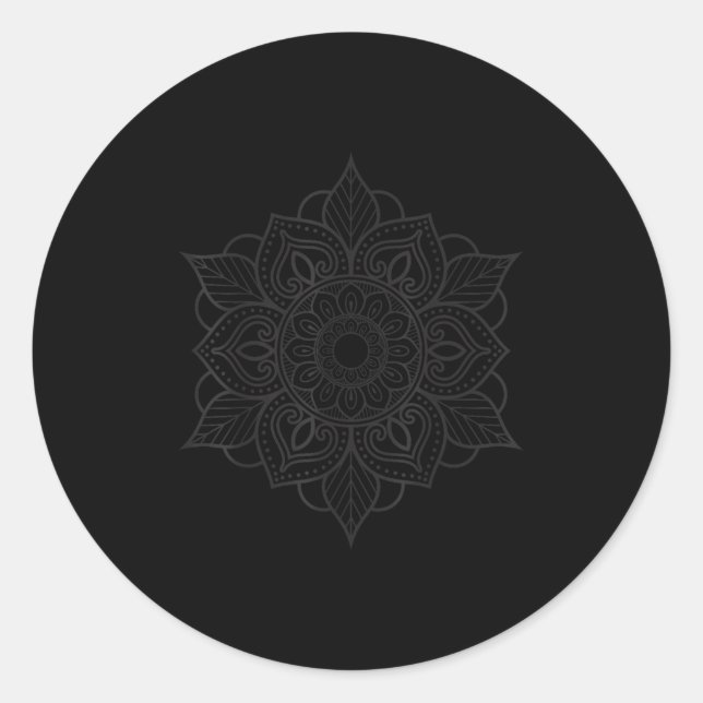 Mandala  classic round sticker (Front)