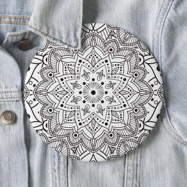 Mandala Collection 4 6 Cm Round Badge (In Situ)