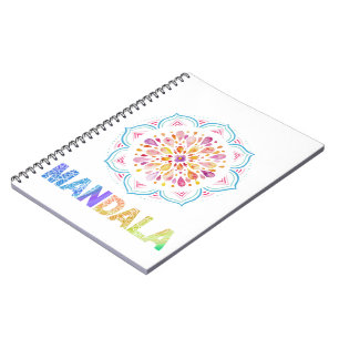 MANDALA COLORED LOTUS FLOWER NOTEBOOK