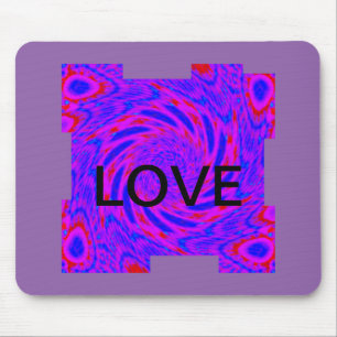 Mandala-colorpink-blue-LOVE-kaleidoscope RMDESIGN Mouse Mat