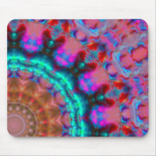 Mandala-colorpink-red-blue-kaleidoscope rm mouse mat