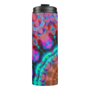 Mandala-colorpink-red-blue-kaleidoscope rm thermal tumbler