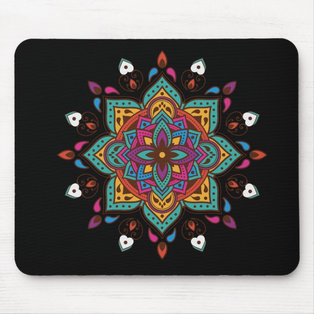 "Mandala" coloured Mouse Mat (Front)
