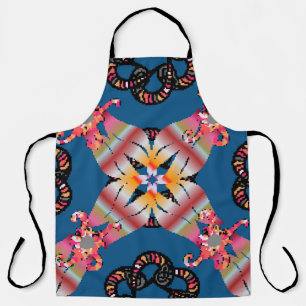 Mandala coloured on a yellow background. Invitatio Apron
