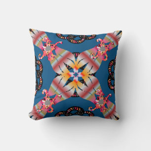 Mandala coloured on a yellow background. Invitatio Cushion