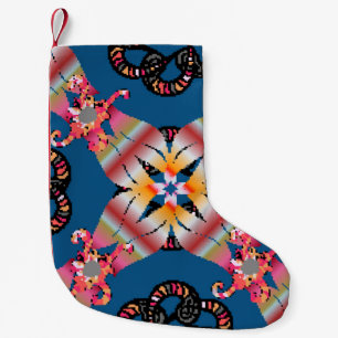 Mandala coloured on a yellow background. Invitatio Small Christmas Stocking