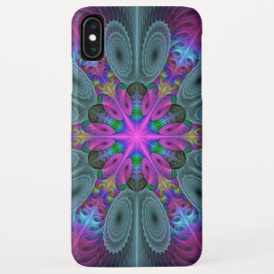 Mandala Colourful Spiritual Fractal Art With Pink iPhone XS Max Case