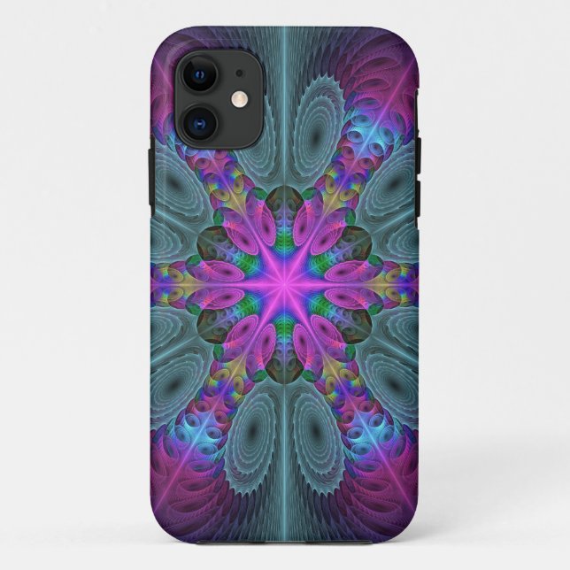 Mandala Colourful Striking Fractal Art Kaleidoscop Case-Mate iPhone Case (Back)