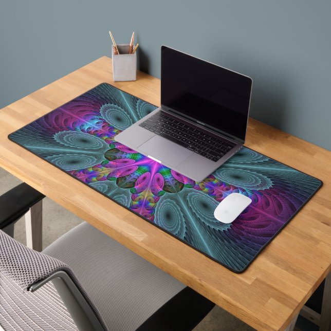 Mandala Colourful Striking Fractal Art Kaleidoscop Desk Mat (Office 2)