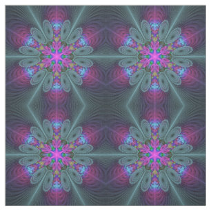 Mandala Colourful Striking Fractal Art Kaleidoscop Fabric