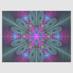 Mandala Colourful Striking Fractal Art Kaleidoscop Tissue Paper