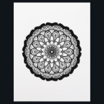 mandala colouring page<br><div class="desc">Black and White Adult Colouring Mandala flyer page</div>