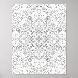 Mandala Colouring Poster