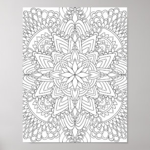 Mandala Colouring Poster