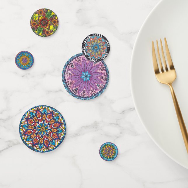 Mandala Confetti (6 different designs) (Group)
