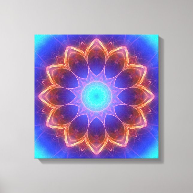 Mandala cool glowing canvas print (Front)