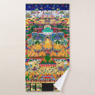 Mandala Cosmic Diagram for Meditation Bath Towel