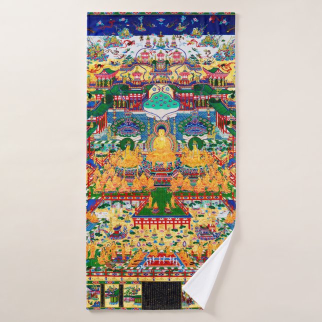 Mandala Cosmic Diagram for Meditation Bath Towel (Bath Towel)