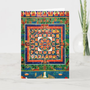 Mandala Cosmic Diagram for Meditation Card
