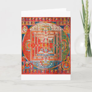 Mandala Cosmic Diagram for Meditation Card