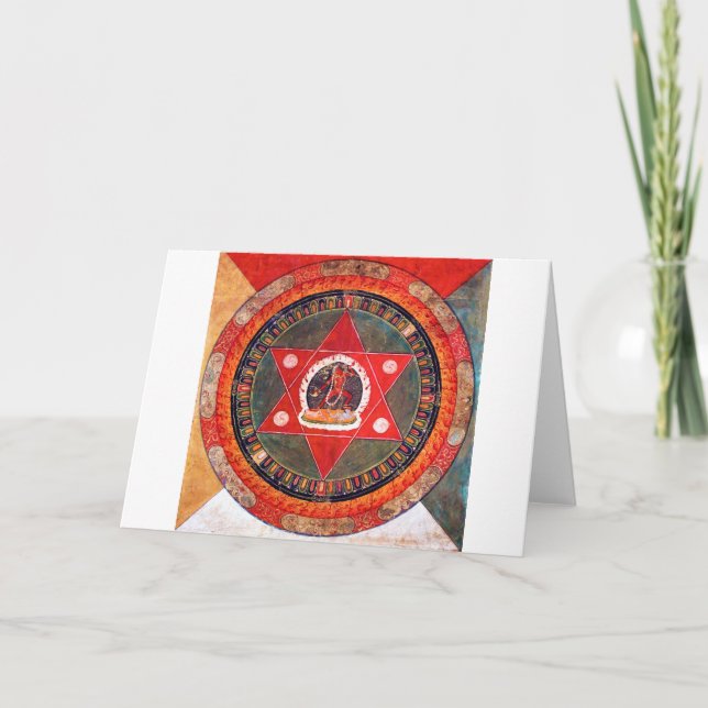 Mandala Cosmic Diagram for Meditation Card (Front)