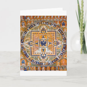 Mandala Cosmic Diagram for Meditation Card