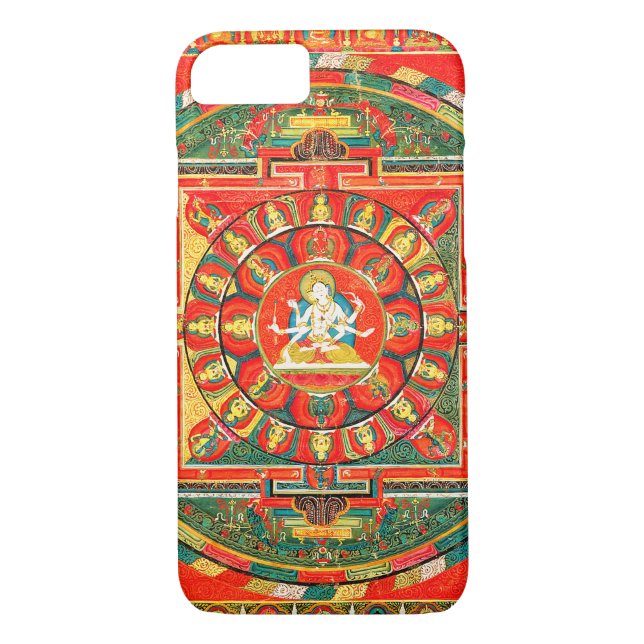 Mandala Cosmic Diagram for Meditation Case-Mate iPhone Case (Back)
