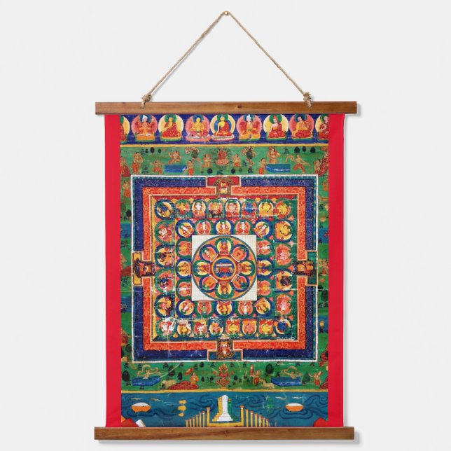 Mandala Cosmic Diagram for Meditation Hanging Tapestry (Front)
