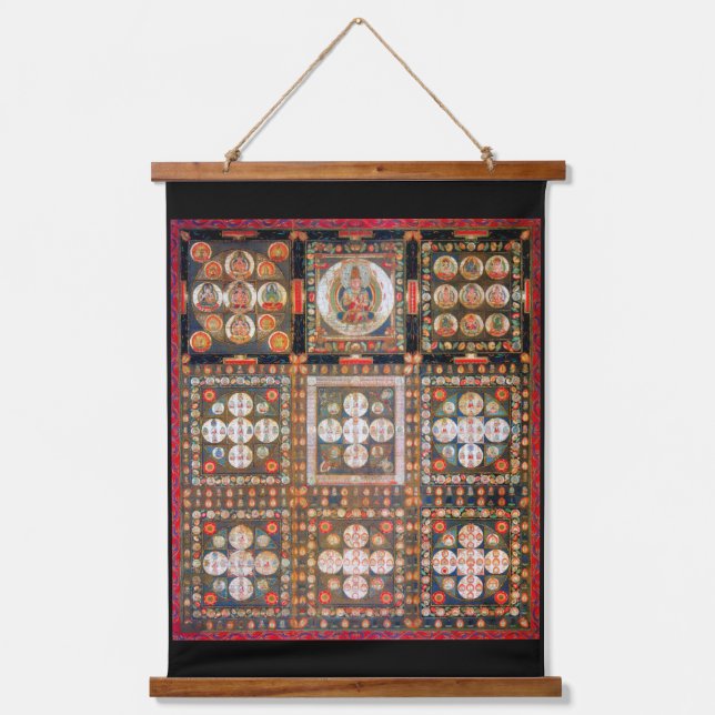 Mandala Cosmic Diagram for Meditation Hanging Tapestry (Front)