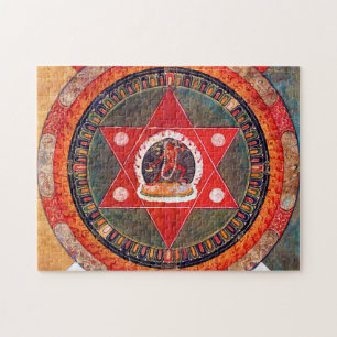 Mandala Cosmic Diagram for Meditation Jigsaw Puzzle