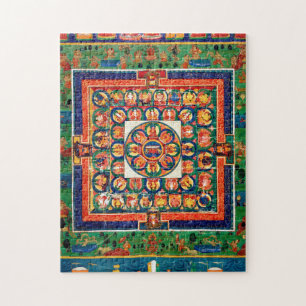 Mandala Cosmic Diagram for Meditation Jigsaw Puzzle