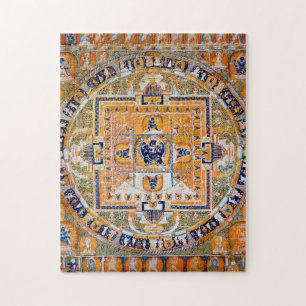 Mandala Cosmic Diagram for Meditation Jigsaw Puzzle