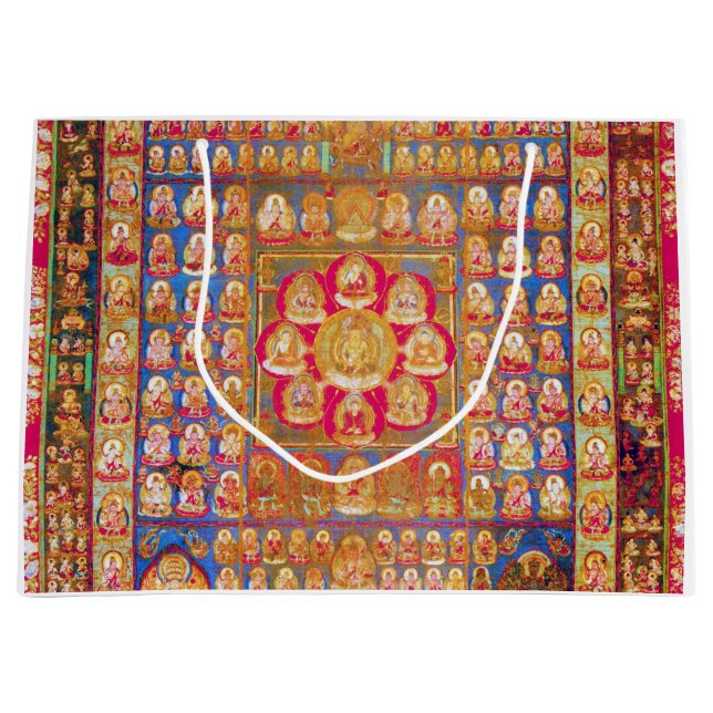 Mandala Cosmic Diagram for Meditation Large Gift Bag (Front)