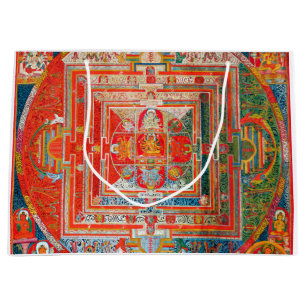Mandala Cosmic Diagram for Meditation Large Gift Bag