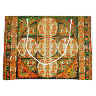 Mandala Cosmic Diagram for Meditation Large Gift Bag