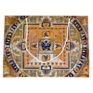 Mandala Cosmic Diagram for Meditation Large Gift Bag