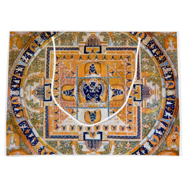 Mandala Cosmic Diagram for Meditation Large Gift Bag (Front)